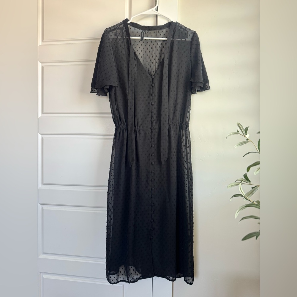 Knot Sisters Sheer Dot Dress